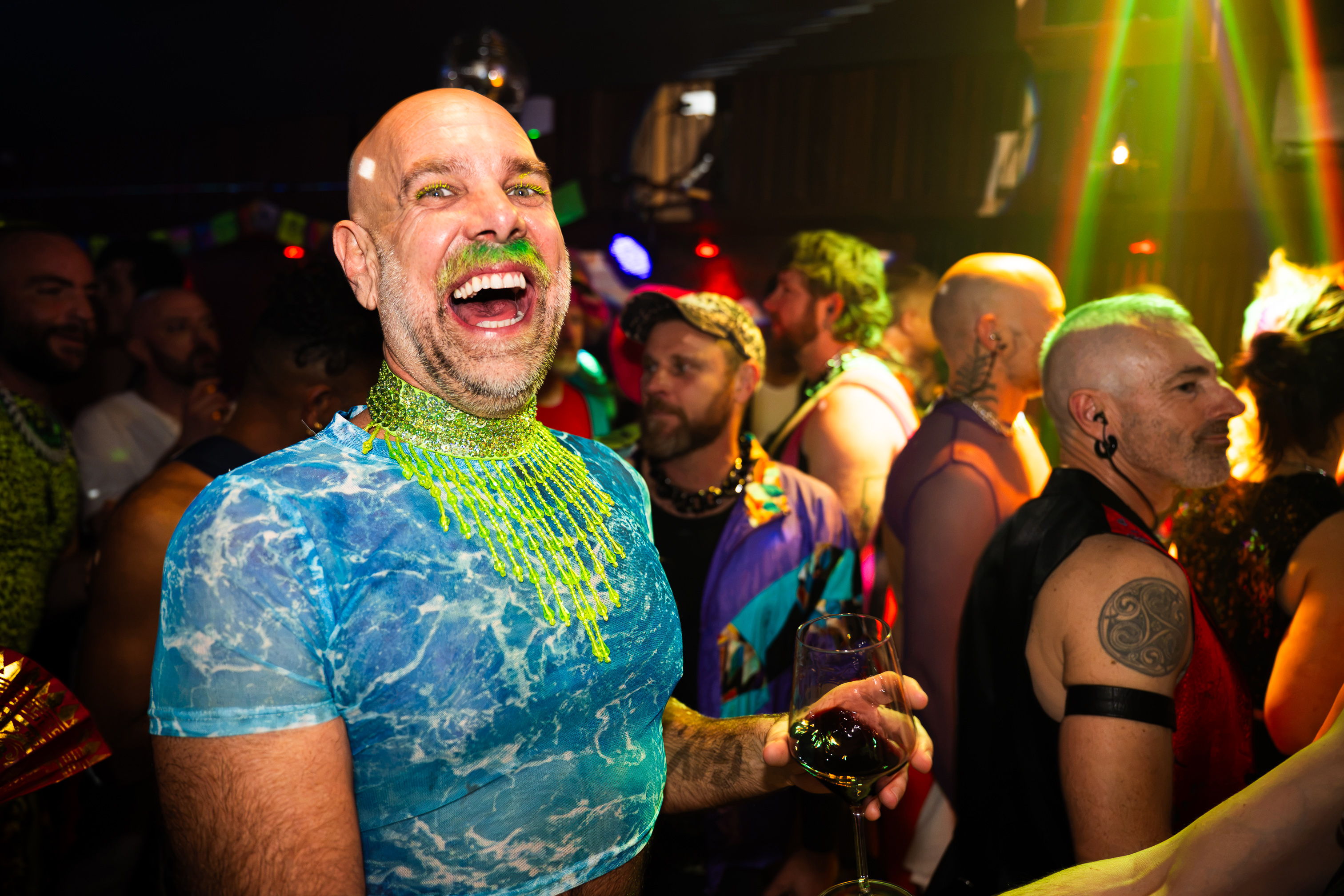 staged shot from a Melbourne nightclub party
