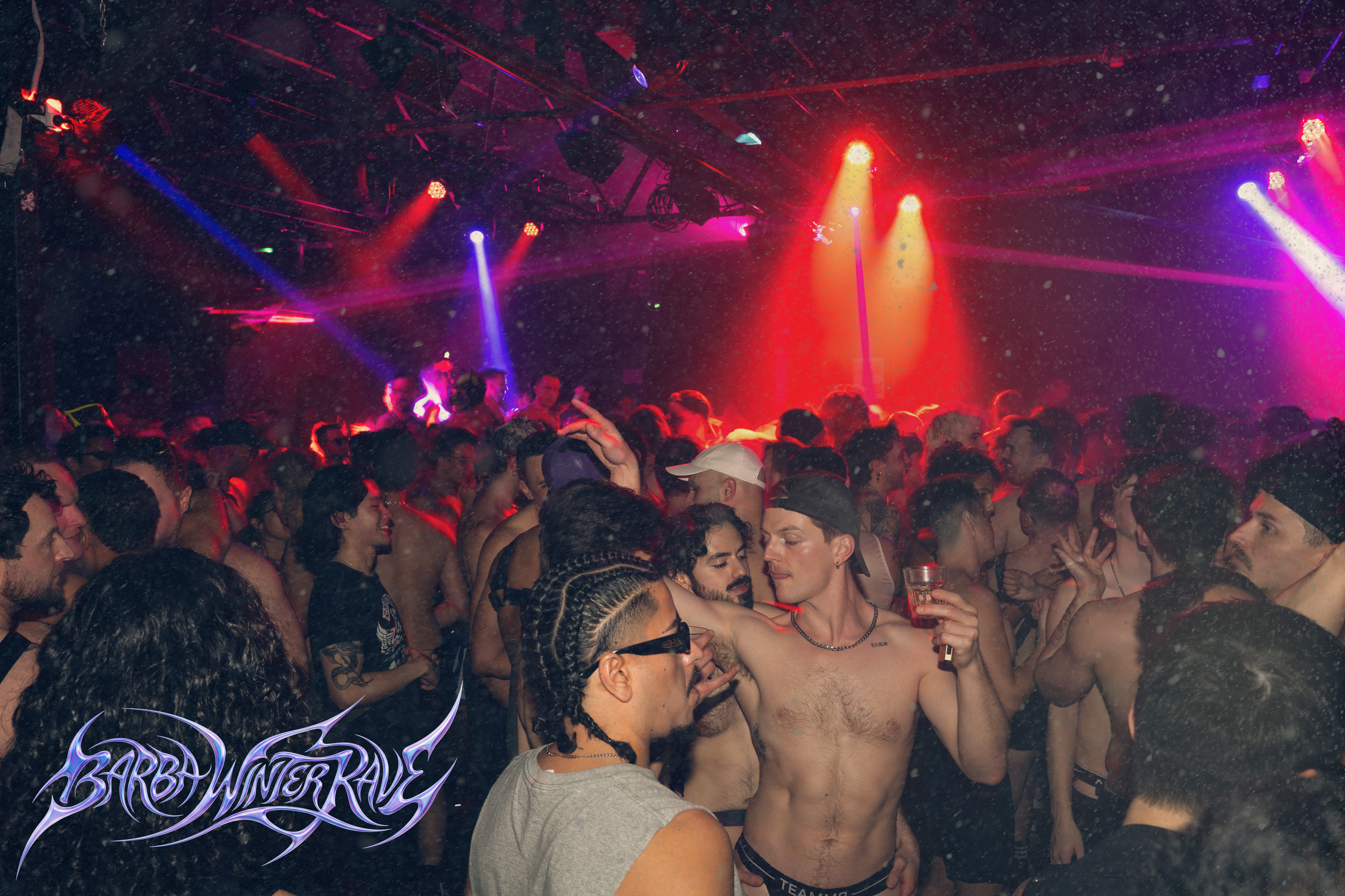 Candid crowd dancing at a Melbourne queer event